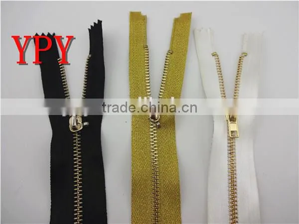 metal zipper satin tape quality as YKK zipper