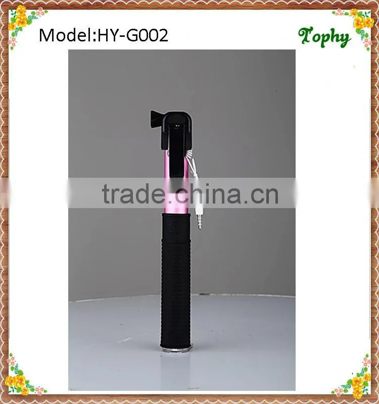 2015 New High-quality Aluminium Alloy Extendable Hand Held Foldable Selfie Stick/Monopod Selfie Stick/Cable Selfie Stick