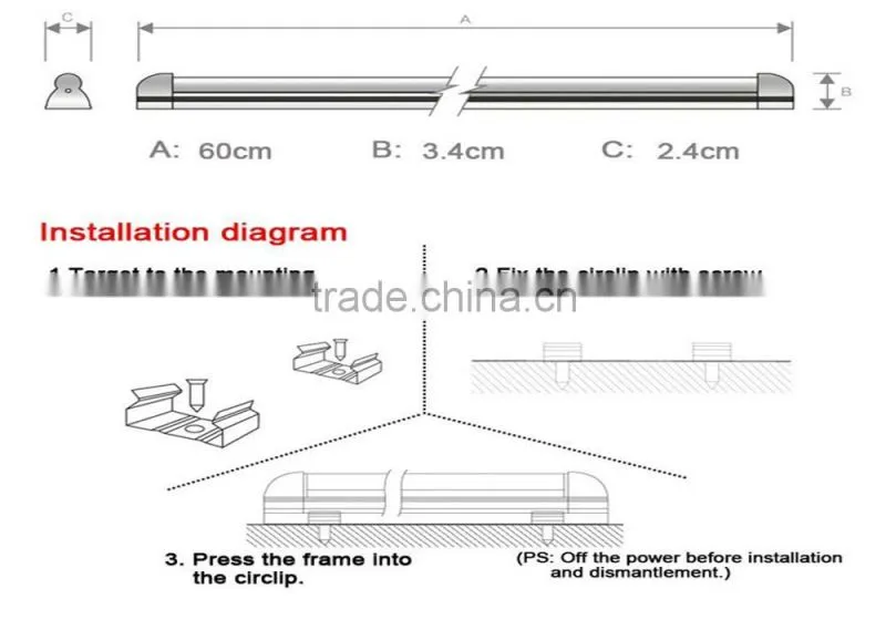 High brightness SMD2835 t5 led tube 1200mm 16w