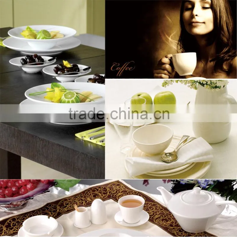 Ordinary simple but elegant white ceramic oval plate