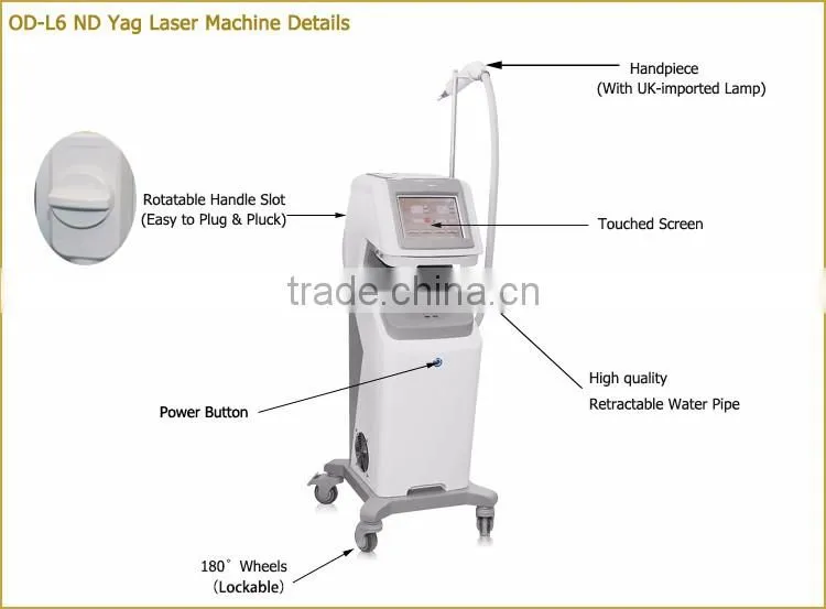 2016 professional salon use q switch nd yag laser tattoo removal system