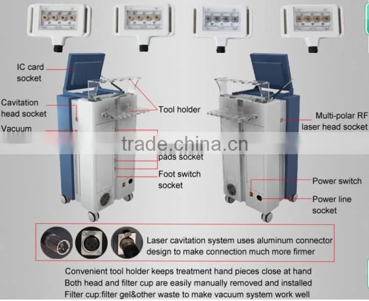 Cavitation Vacuum RF Laser beauty machine for cellulite reduction