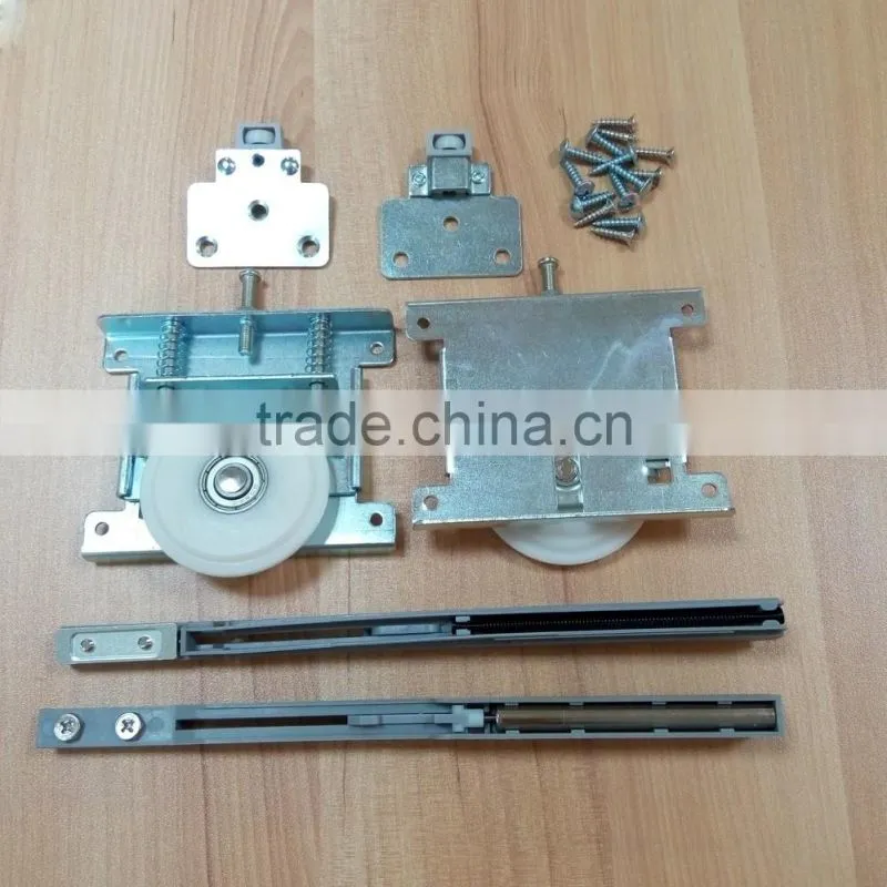 wardrobe sliding door mechanism with soft close for bedroom wooden wardrobe
