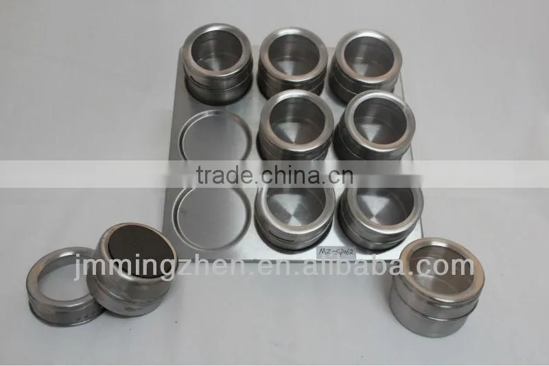 10pcs magnetic spice jar set with stand