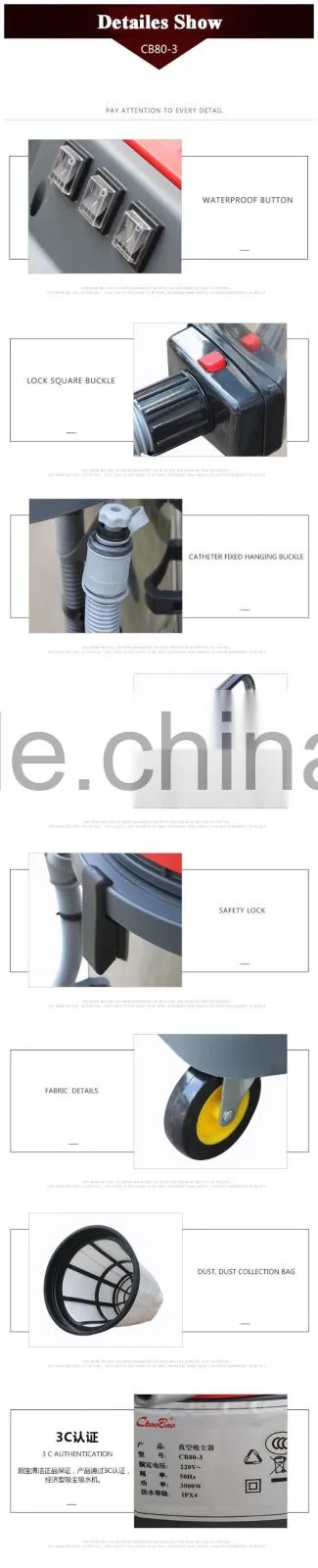 80L Wet & Dry Industrial Heavy Duty Vacuum Cleaner,Household Appliances Guangzhou Supplier