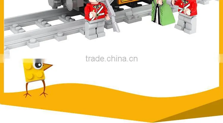 2016 new products wholesale building blocks railway toy train set