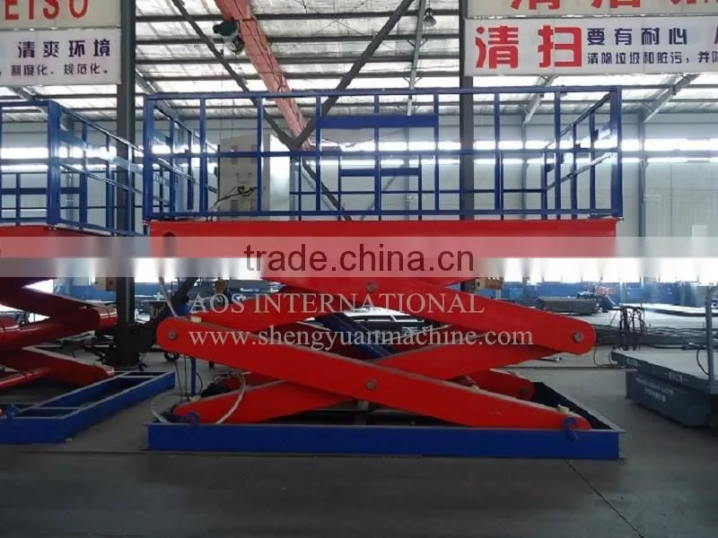Customized Hydraulic Stationary Scissor Lift Platform For Warehouse Working