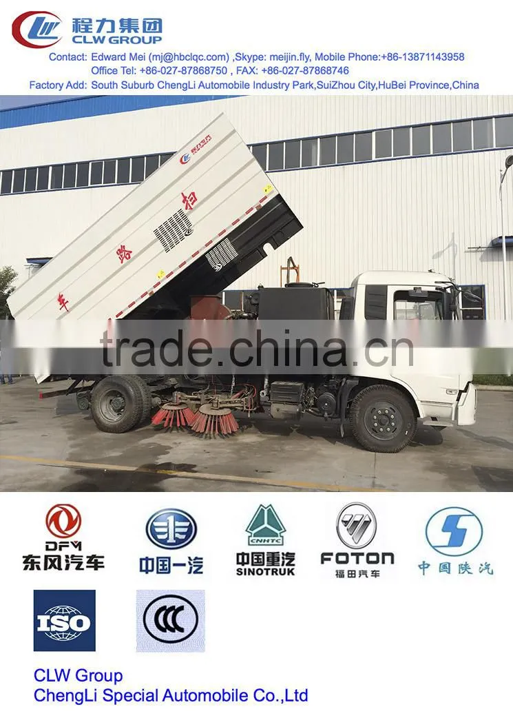 dongfeng road brush sweeper 8 t