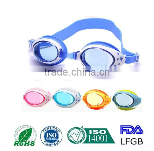 Fashionable silicone goggles for swimming/silicon diving goggles for kids
