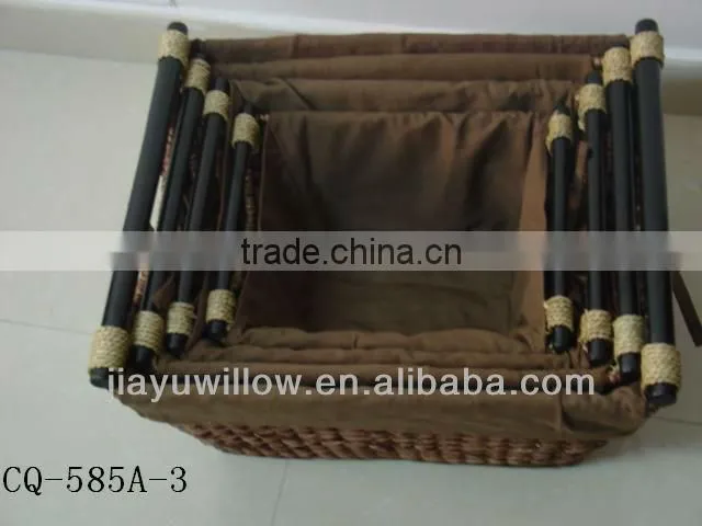 Natural water hyacinth storage baskets water hyacinth handicrafts