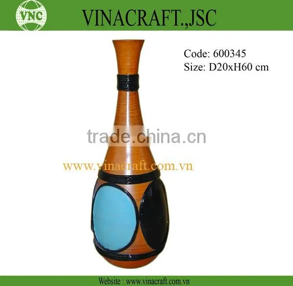 Nice coiled bamboo vase for decoration
