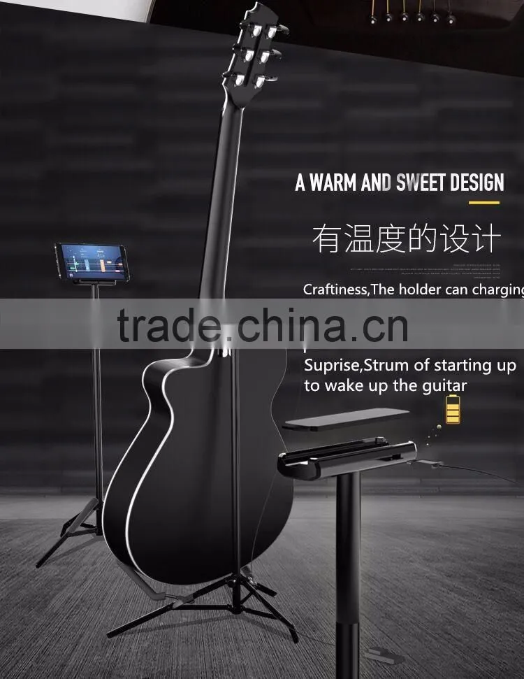 High Quality Smart Guitar For Beginner, Educational Teaching Guitar With Flashlight Mobile APP Game Instrument Fun Guitar