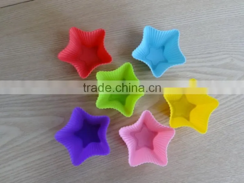 colorful muffin pentagram- silicone cake mold selling product