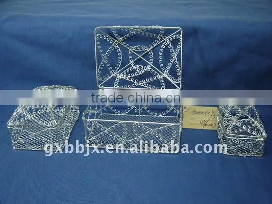 Rectangle/Square/Egg shaped silver wire gift box
