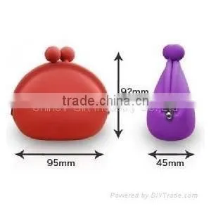 cheap solid color silicone coin holder