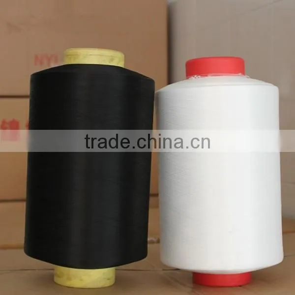 Elastic nylon 6 DTY yarn 40D/2 raw white & black