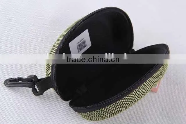 Double colour net cloth glasses box with plastic hook/glasses case