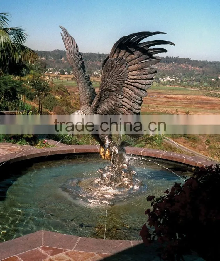 High quality bronze garden fountain eagle water fountain