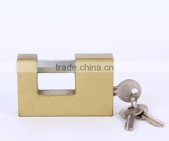 Solid brass rectangular globe mini padlock from 50mm size to 90mm