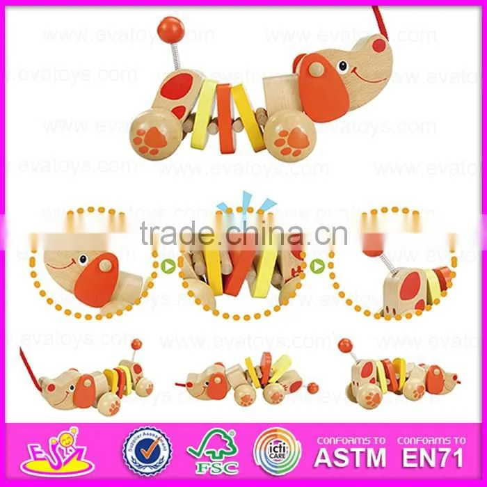 2016 wholesale funny pull and push wooden best toddler toys W05B138-S