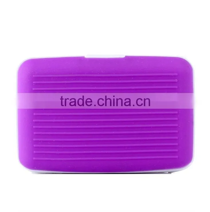 Silicone Wallet Purse Business Name ID Credit Card Holder Case