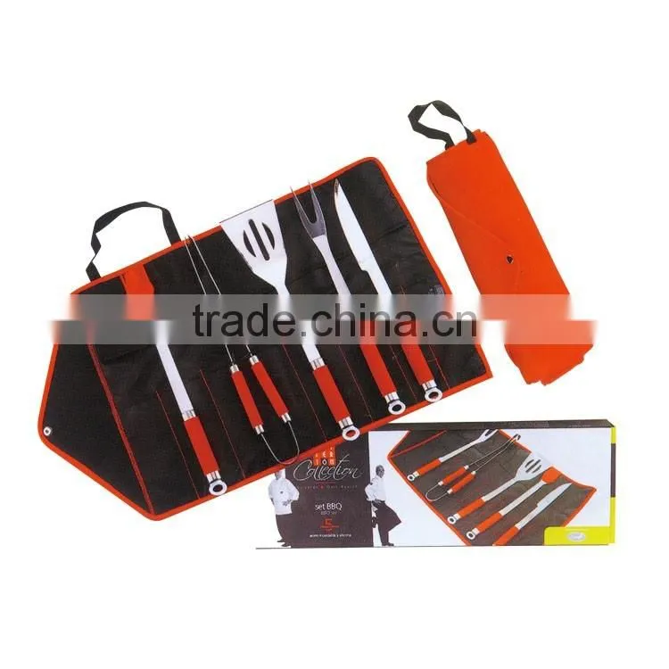 5pcs BBQ set with TPR coating handle