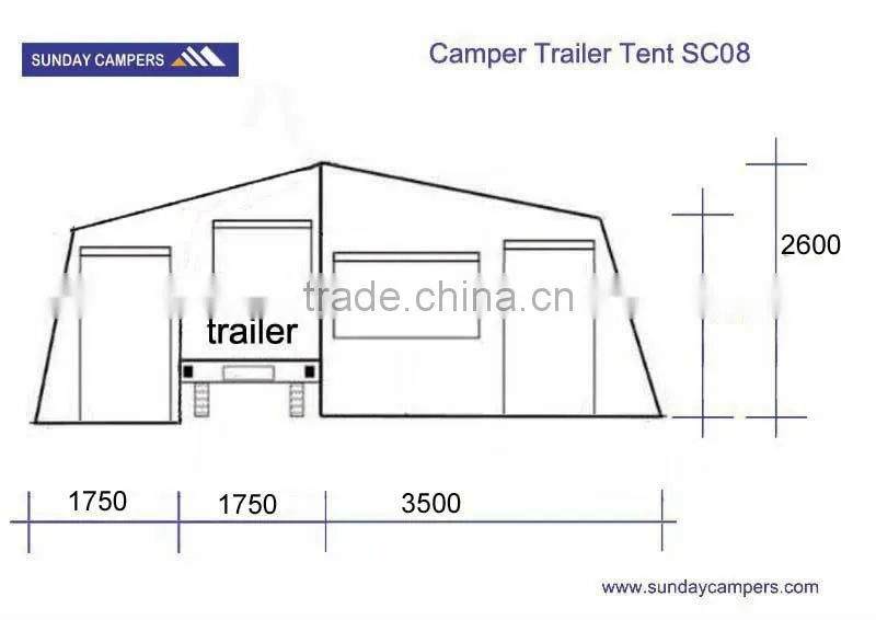 New outdoor equipment off road trailer tent canvas ripstop
