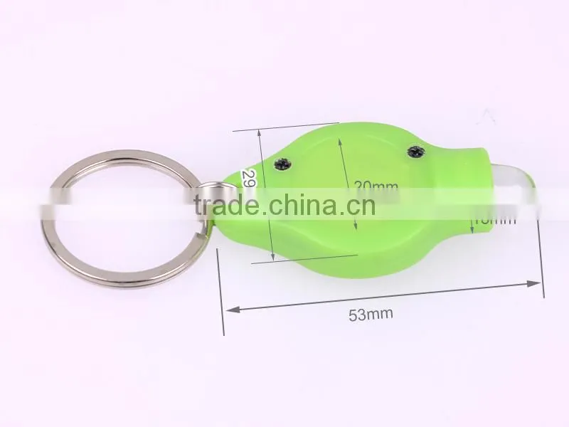 Plastic 40000mcd Mini LED Flashlight Keychain For Souvenirs And Gifts