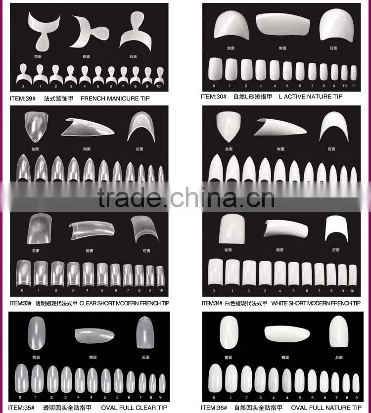 NEWAIR New Arrivals salon 500pcs Clear half artificial nail tip Ultra-thin Transparent