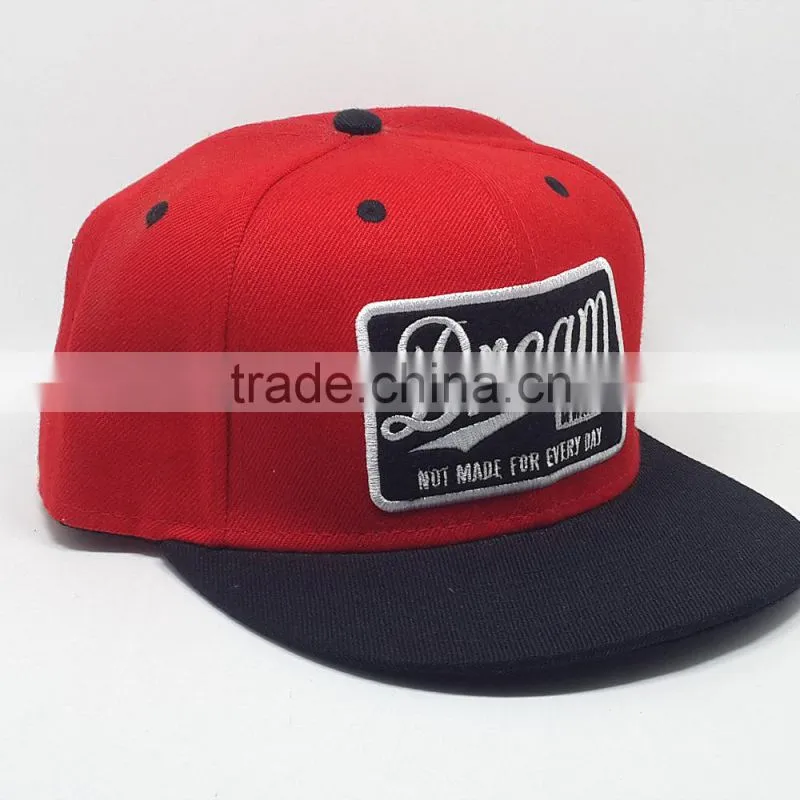 snapback cap ,cheap custom embroidery flat brim snapback cap