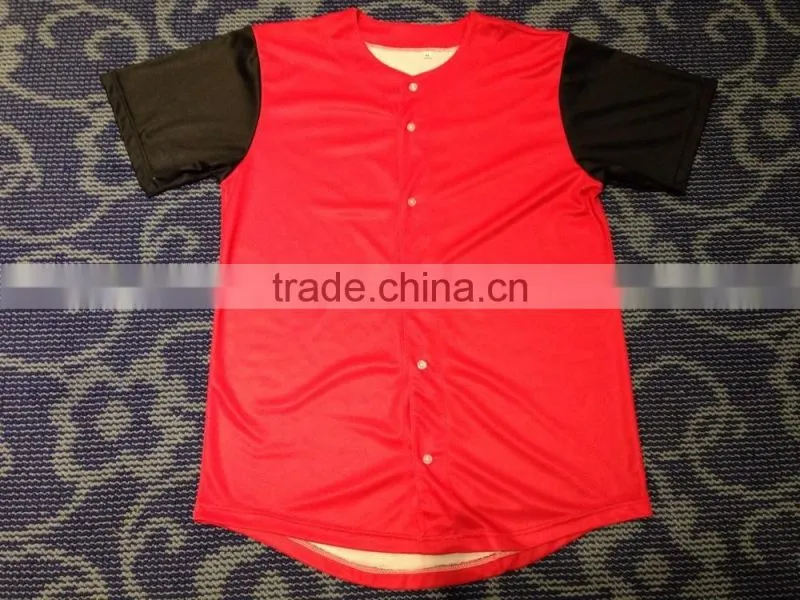 Hongen apparel Wholesale DIY Cheap Black No MOQ custom Blank Baseball jersey