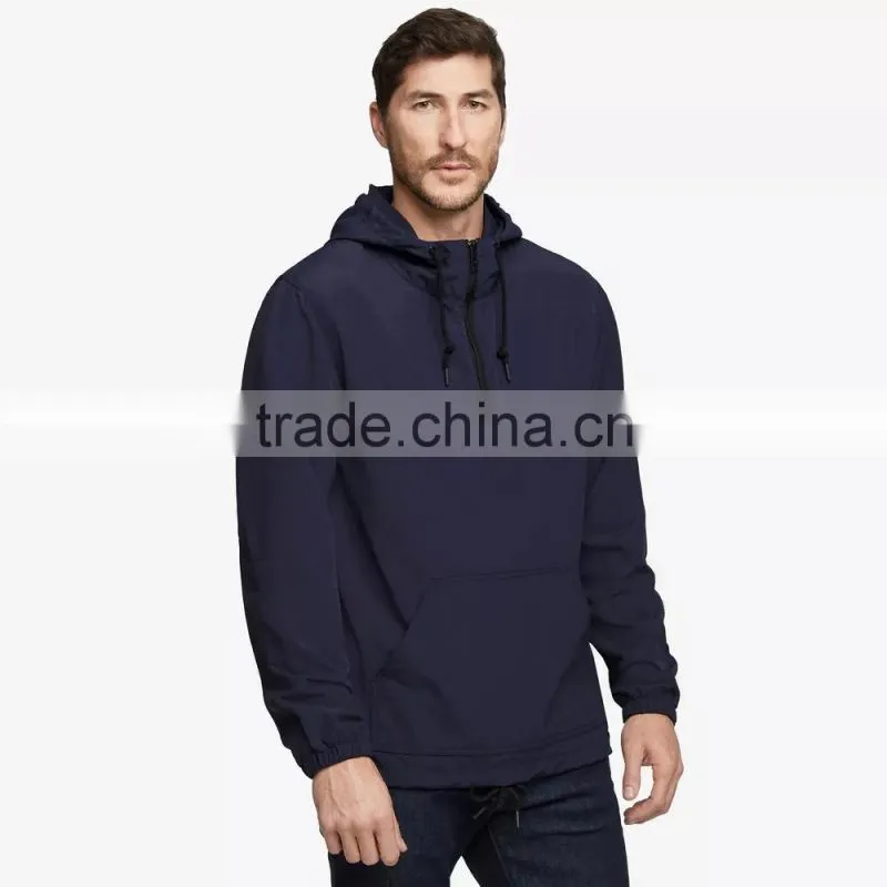 pullover style waterproof winder water resistant Nylon windbreaker jacket