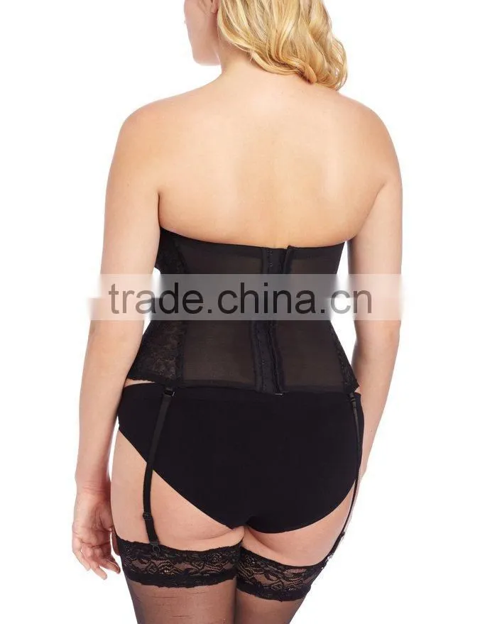 2015 White Lace Cheap Mature Women Sexy Plus Size Lingerie Corset