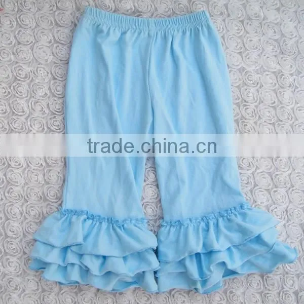 Best Selling Solid Color Baby Girls Fall Ruffle Pants