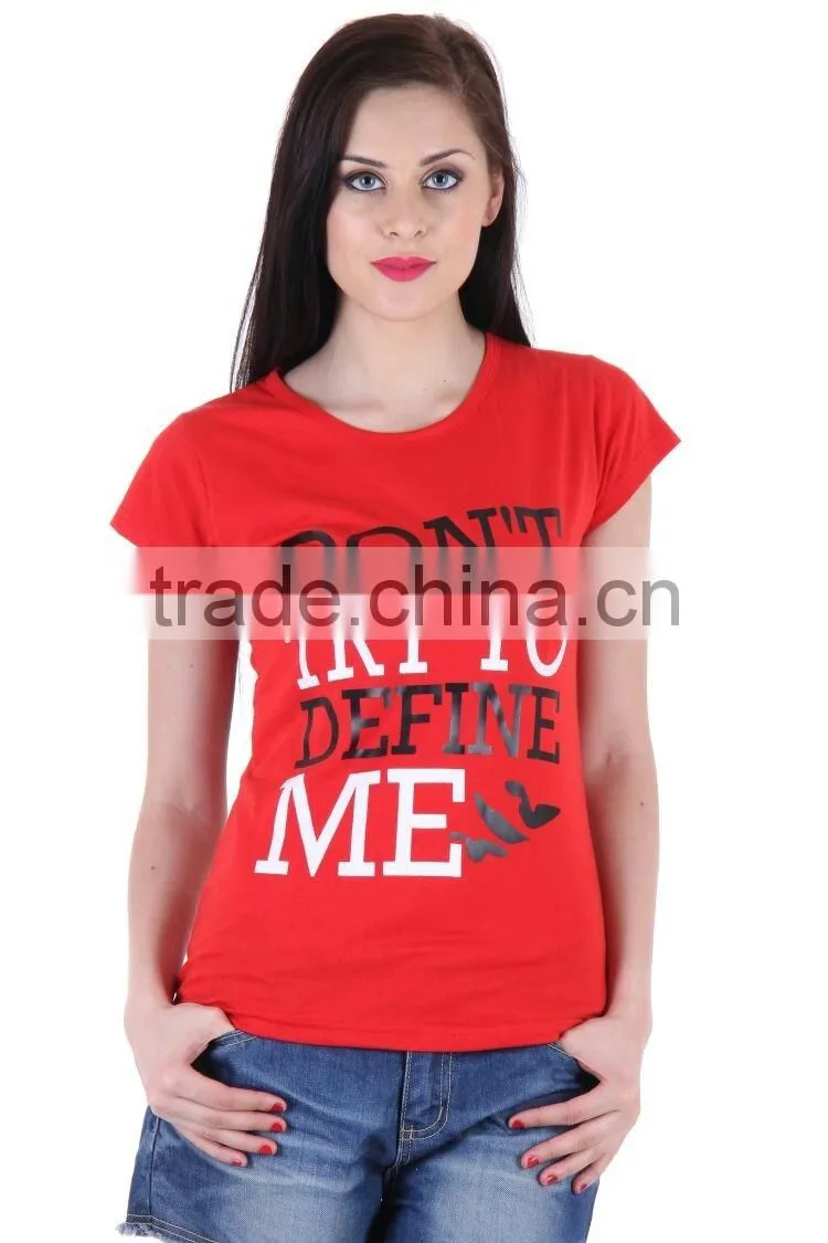 HAODUOYI Summer Woman Fashion O-neck T-shirts Street Style T-shirts Letter Print T-shirts for Wholesale