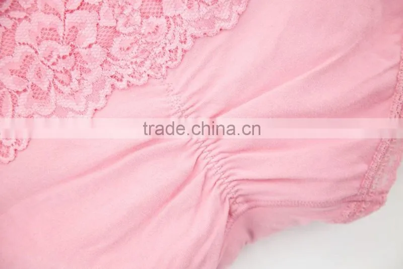 High Quality Colorful 95% Cotton 5% Spandex with Lace Custom Sexy Fancy Woman Underwear