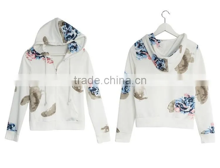 2015 lovely top and dress white flower printing mother and daughter sets for clothing