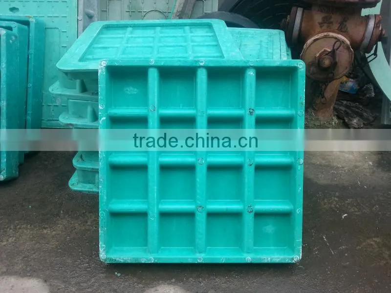green anti-theft smc square manhole cover