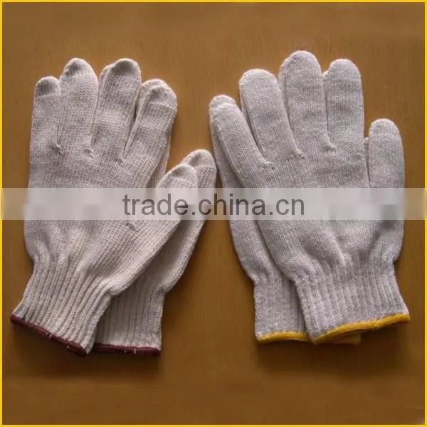 Labor hands protection construction safety rough yarn cotton gloves