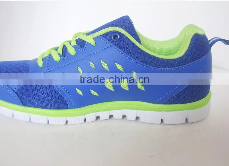Blue upper elegant green decoration EVA tennis shoes mens