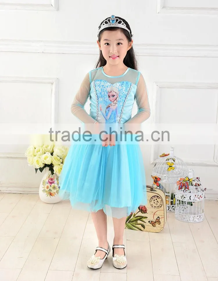 2015 new girls dress cosplay costume dresses kids wedding dress summer child party dress