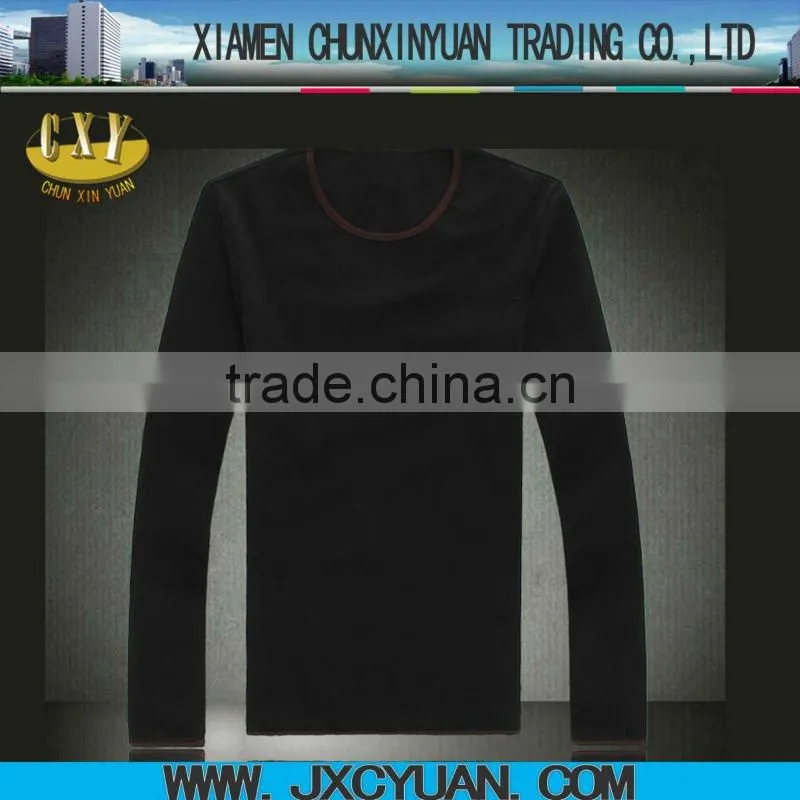 2016 wholesale white Korean men t-shirt cheap long sleeve