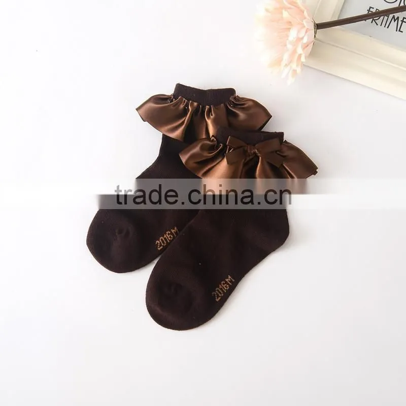 Designer hot sell ribbon lace baby socks