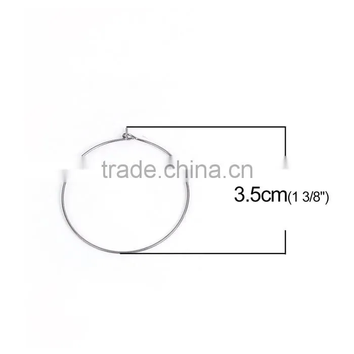 Stainless Steel Wine Glass Charms Round Silver Tone Custom Wine Glass Charms