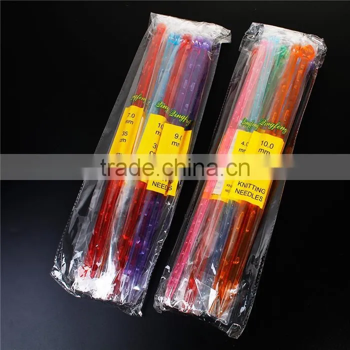 Wholesale At Random 10mm - 4mm Plastic Knitting Needles 35cm(13 6/8)