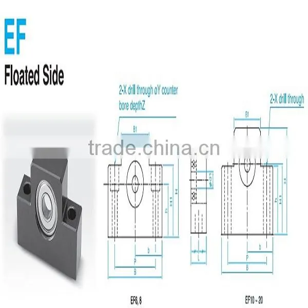 Ball screws bearing screw support EK08 EF08 in stok