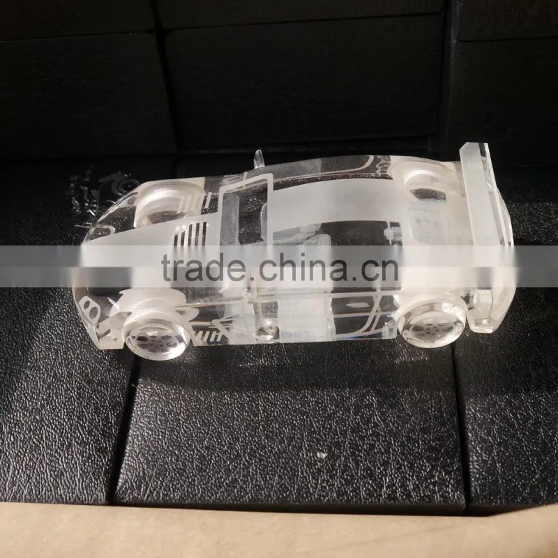 Noble Customized Made Crystal Glass Car model For Souvenir gift