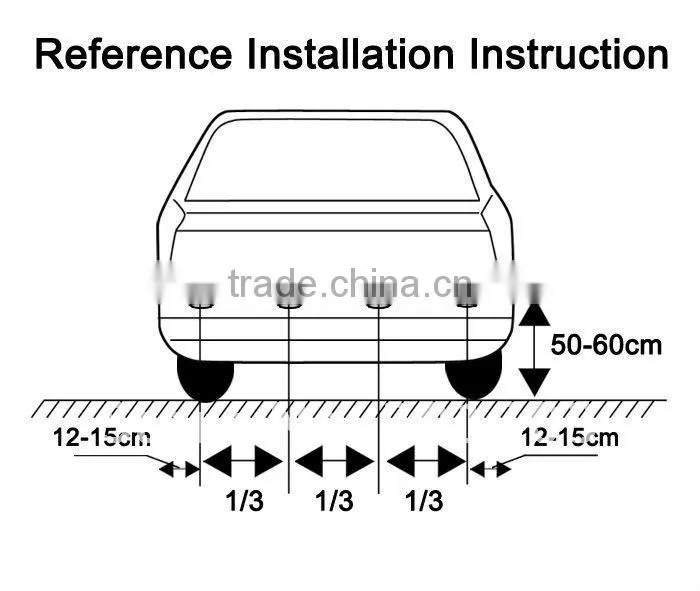 From 2.0 meters Super Slim LED Display System Parking Sensor