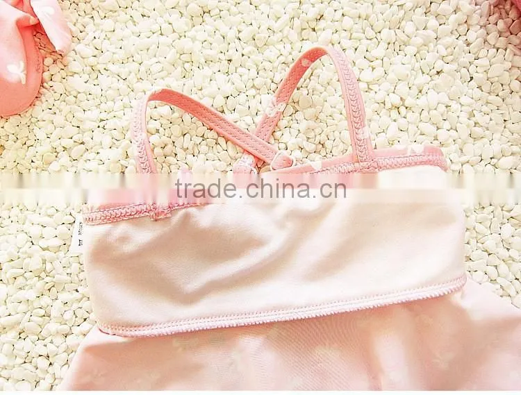 2017 pink cute swimsuit child swimear baby girls swimwear