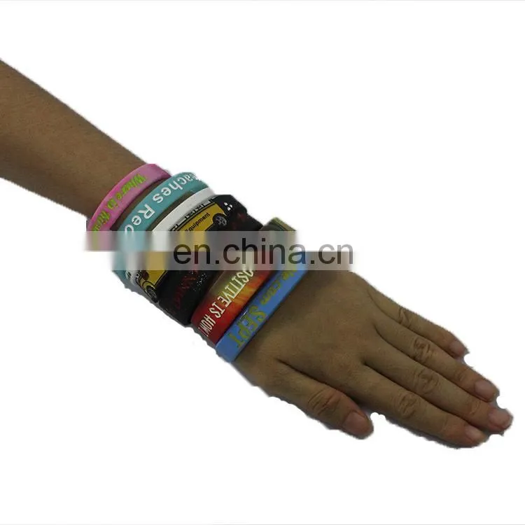 Hotsale 15 Colours Silicone Basketball Wristband Sport Bracelet